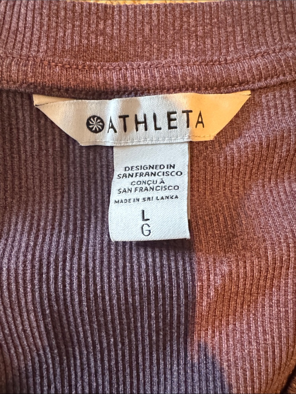 Athleta Plum Button Henley Long Sleeve Top - Picture 3 of 3